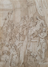 Load image into Gallery viewer, Cesare Nebbia 16th.Century Italian Mannerist Pen And Ink Drawing Christ Before Pilate Circa.1560
