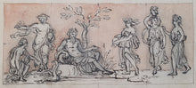 Load image into Gallery viewer, Robert Smirke R.A. Pen And Ink Drawing A Classical Frieze Circa.1790
