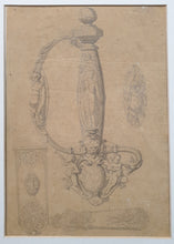 Load image into Gallery viewer, French School 19th.Century Original Design Drawing For A Sword Hilt And Fittings Circa.1830
