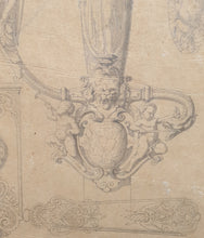 Load image into Gallery viewer, French School 19th.Century Original Design Drawing For A Sword Hilt And Fittings Circa.1830
