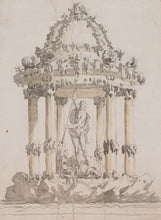 Load image into Gallery viewer, Circle Of Nicola Salvi Italian School 18th.Century Architectural Design For A Fountain To Neptune Circa.1730

