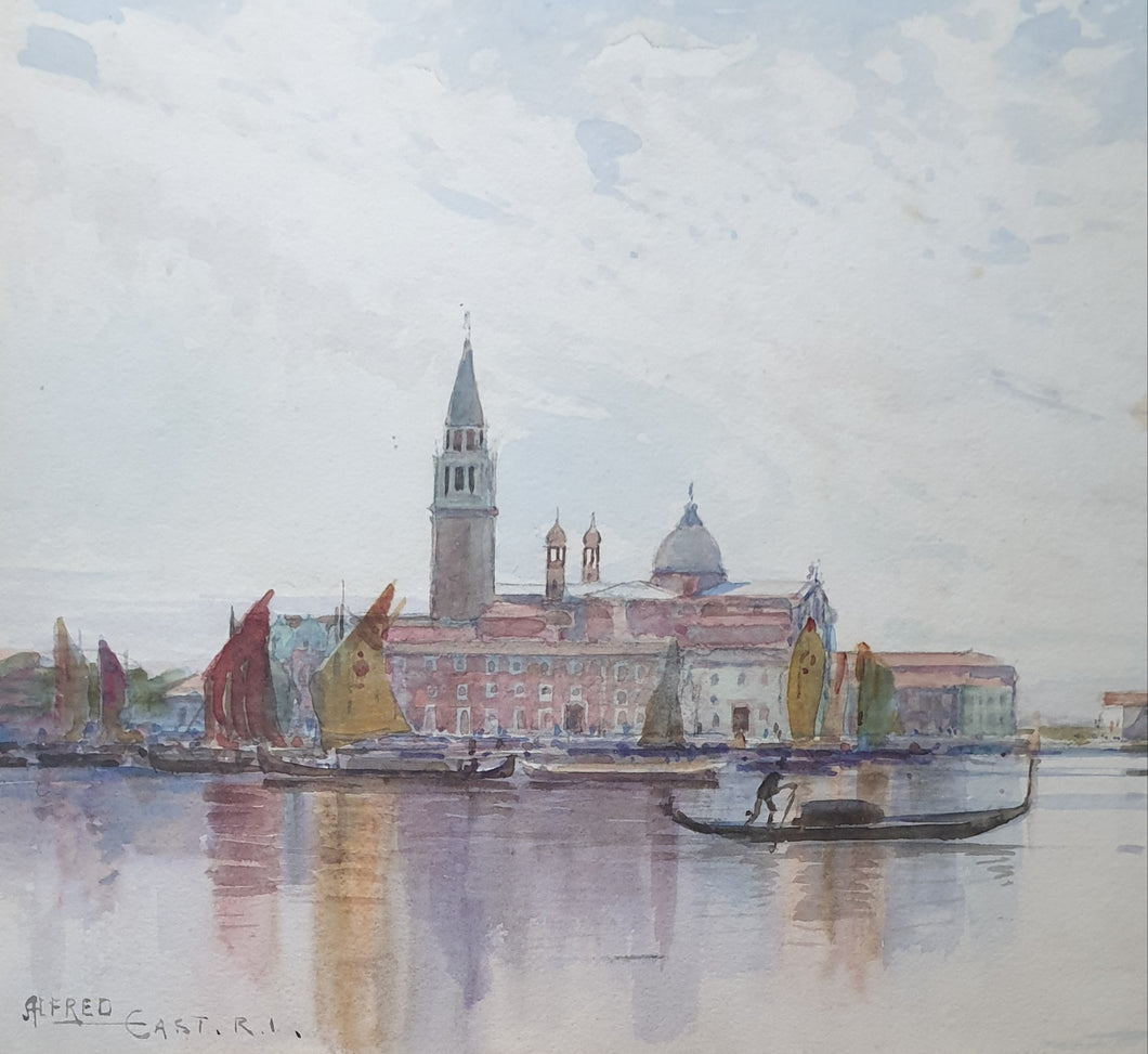 Sir Alfred East Watercolour San Giorgio Maggiore Venice Circa.1890