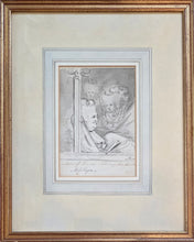 Load image into Gallery viewer, John Nixon Grey Wash Watercolour Drawing Maids Of Honour At Drury Lane Theatre 1783
