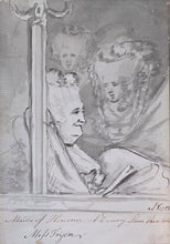 Load image into Gallery viewer, John Nixon Grey Wash Watercolour Drawing Maids Of Honour At Drury Lane Theatre 1783
