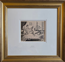 Load image into Gallery viewer, Rex Whistler Pen And Ink Drawing "Worth Getting Up For!" 1929
