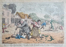 Load image into Gallery viewer, "Anti-Dandy Infantry Triumphant Or The Velocipede Cavalry Unhobby'd" Early 19th.Century Etched Satire Published By T Tegg 1819
