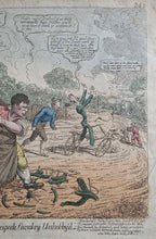 Load image into Gallery viewer, "Anti-Dandy Infantry Triumphant Or The Velocipede Cavalry Unhobby'd" Early 19th.Century Etched Satire Published By T Tegg 1819
