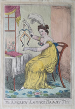 Load image into Gallery viewer, "The English Ladies Dandy Toy" Hand Coloured Satirical Etching By IR Cruickshank Published By T Tegg 1818
