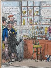 Load image into Gallery viewer, "Dandies Having A Treat" Hand Coloured Satirical Etching By IR Cruickshank Published By T Tegg 1818
