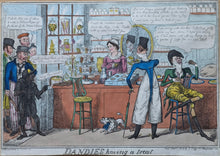 Load image into Gallery viewer, "Dandies Having A Treat" Hand Coloured Satirical Etching By IR Cruickshank Published By T Tegg 1818
