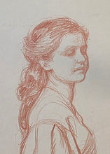 Load image into Gallery viewer, Jane Erin Emmet De Glehn Red Chalk Portrait Study Circa.1910
