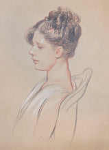 Load image into Gallery viewer, Jane Erin Emmet De Glehn Chalk Portrait Study Circa.1910
