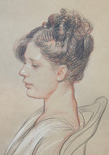 Load image into Gallery viewer, Jane Erin Emmet De Glehn Chalk Portrait Study Circa.1910
