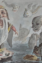 Load image into Gallery viewer, Isaac Cruikshank Late 18th.Century Watercolour Drawing "I Can Call Spirits From The Vasty Deep" Owain Glyndŵr Shakespeare Henry IV Circa.1790
