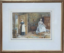 Load image into Gallery viewer, George Goodwin Kilburne Watercolour Drawing "The Artist's Studio" Circa.1880
