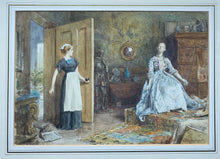 Load image into Gallery viewer, George Goodwin Kilburne Watercolour Drawing "The Artist's Studio" Circa.1880
