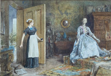 Load image into Gallery viewer, George Goodwin Kilburne Watercolour Drawing "The Artist's Studio" Circa.1880
