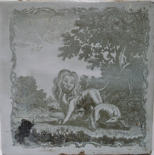 Load image into Gallery viewer, Sadler And Green Liverpool Delft Tile The Lion And The Fox Circa.1765
