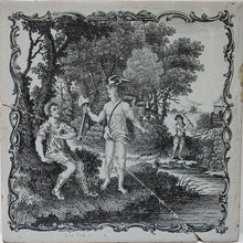 Load image into Gallery viewer, Sadler And Green Liverpool Delft Tile Mercury And The Wood Cutter Circa.1765

