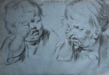 Load image into Gallery viewer, Jan Anton Garemyn Flemish School 18th.Century Drawing Study Of Crying Children Circa.1785
