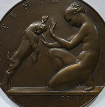 Load image into Gallery viewer, EB Doumenc French Art Déco Bronze Plaque Artémis 1937
