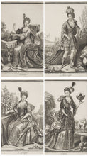 Load image into Gallery viewer, Jean Mariette Allegorical Emblems Of The Four Continents The Rare Set Of Copper Engravings Circa.1715

