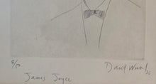 Load image into Gallery viewer, David Wurtzel Etching Portrait Of James Joyce 1976
