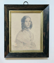 Load image into Gallery viewer, Cornelis "Italian" Kruseman Pencil Portrait Of A Young Woman Ischia 1841
