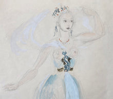 Load image into Gallery viewer, Oliver Messel Costume Design For Margaret Dale In The Role Of The Water Nymph Sadler's Wells Ballet 1942
