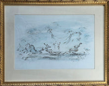 Load image into Gallery viewer, Oliver Messel Watercolour Stage Design For The Magical Boat In Sleeping Beauty 1946
