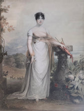 Load image into Gallery viewer, James Green Watercolour Portrait Of A Regency Lady In A Country Landscape 1808
