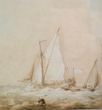 Load image into Gallery viewer, Martinus Schouman Dutch School Early 19th.Century Maritime Watercolour Circa.1805
