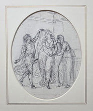 Load image into Gallery viewer, William Hamilton R.A. Pen And Ink Drawing A Veiled Bride Circa.1775
