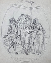 Load image into Gallery viewer, William Hamilton R.A. Pen And Ink Drawing A Veiled Bride Circa.1775
