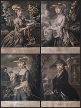 Load image into Gallery viewer, Richard Houston After Robert Pyle Set Of Mezzotint Engravings The Four Seasons Published By Carington Bowles Circa.1760
