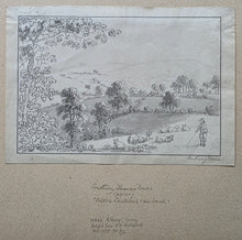 Load image into Gallery viewer, Anthony Devis 18th.Century Pen Ink And Watercolour Drawing A Shepherd And Flock At Law Brook Guildford Surrey Circa.1790
