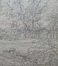 Load image into Gallery viewer, Attr. Richard Wilson R.A. Black Chalk Wooded Landscape Study Circa.1770
