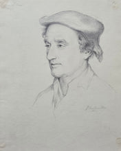 Load image into Gallery viewer, Margaret Sarah Carpenter Pencil Portrait Of Philipp Melanchthon After Holbein Circa.1840
