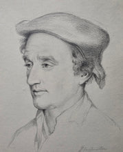 Load image into Gallery viewer, Margaret Sarah Carpenter Pencil Portrait Of Philipp Melanchthon After Holbein Circa.1840
