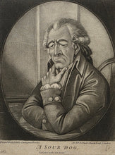 Load image into Gallery viewer, Robert Dighton "A Sour Dog" Mezzotint Engraving Published By Carington Bowles Circa.1790
