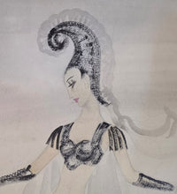 Load image into Gallery viewer, Doris Zinkeisen Watercolour Theatrical Costume Design For Miss Freehaven Circa.1935
