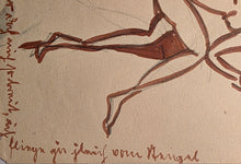 Load image into Gallery viewer, Dörte Clara "Dodo" Wolff Sepia Ink Study Cabaret Dancers Resting Circa.1930
