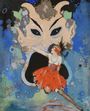 Load image into Gallery viewer, Herbert Pizer Jazz Age Watercolour Drawing "The Mask" For Pan Magazine 1920
