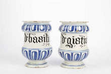 Load image into Gallery viewer, Pair Of 18th.Century Italian Maiolica Drug Jars Savona Circa.1700
