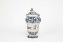 Load image into Gallery viewer, 18th.Century Italian Apothecary Jar Troc Mirre Savona Circa.1740
