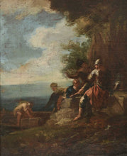 Load image into Gallery viewer, Roman School Late 17th.Century Oil On Canvas Follower Of Salvator Rosa Landscape With Figures
