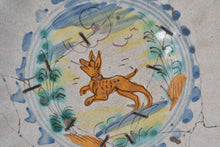 Load image into Gallery viewer, Early 18th.Century Sienese Maiolica Crespina Decorated With A Leaping Hound Circa.1720

