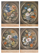 Load image into Gallery viewer, The Four Seasons Depicted In Flowers Hand Coloured Mezzotint Engravings In Their Original Frames 1798
