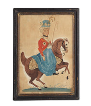 Load image into Gallery viewer, German School 18th.Century Equestrian Watercolour Portraits Of Noblewomen Circa.1780
