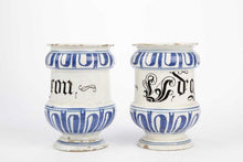 Load image into Gallery viewer, Pair Of 18th.Century Italian Maiolica Drug Jars Savona Circa.1700
